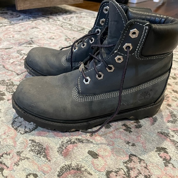 Blue Gray Timberland Boots - Picture 6 of 16